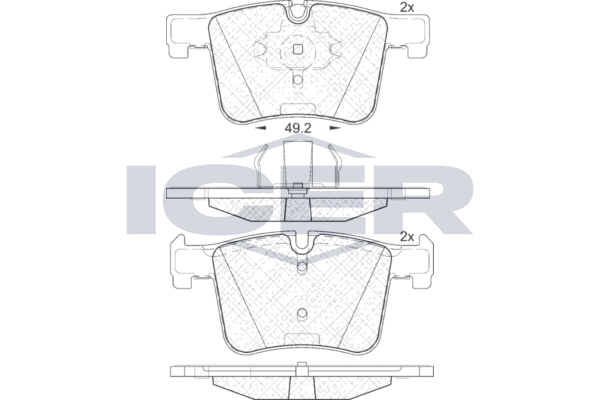 Icer 182020 Колодки гальмівні (передні) BMW 1 (F20-21)/2 (F22/F87/F45-46)/3 (F30-31/F34/F80)/4 (F32/