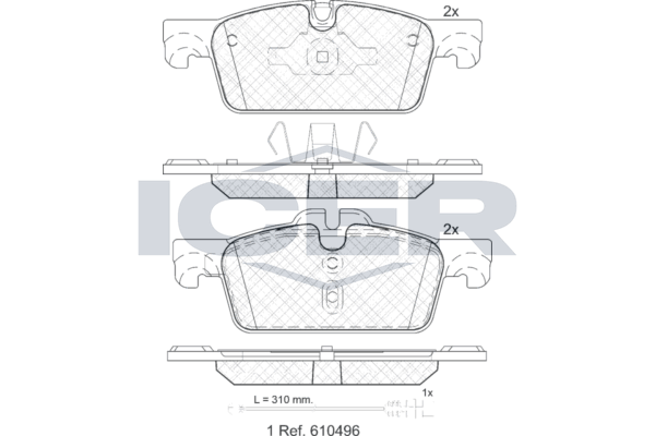 Icer 182021 Колодки гальмівні (передні) Peugeot 508 I 10-18 (+датчик)