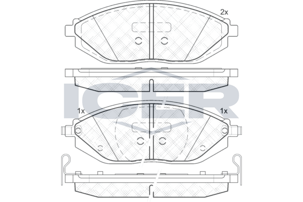 Icer 182023 Колодки гальмівні (передні) Chevrolet Spark/Matiz 10-