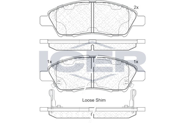 Icer 182073 Колодки гальмівні (передні) Nissan Almera/Micra/Note/Sunny 10-/Tilda 07-12