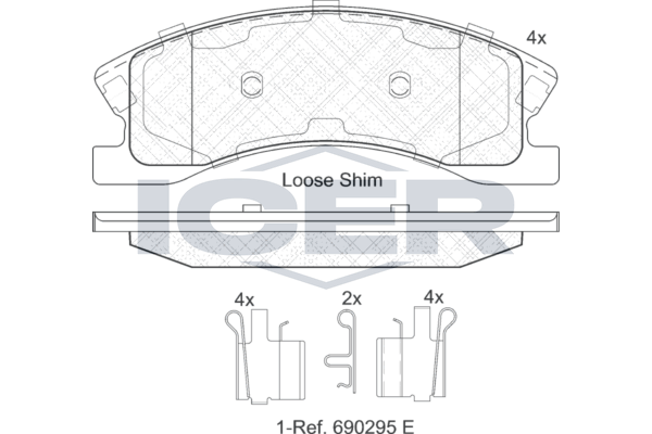 Icer 182075 Колодки гальмівні (передні) Jeep Grand Cherokee II 99-05
