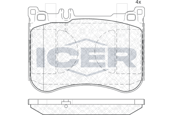 Icer 182080 Колодки гальмівні (передні) MB E-class (W213/S213/C238) 16-/S-class (W221/W222/C217) 05-