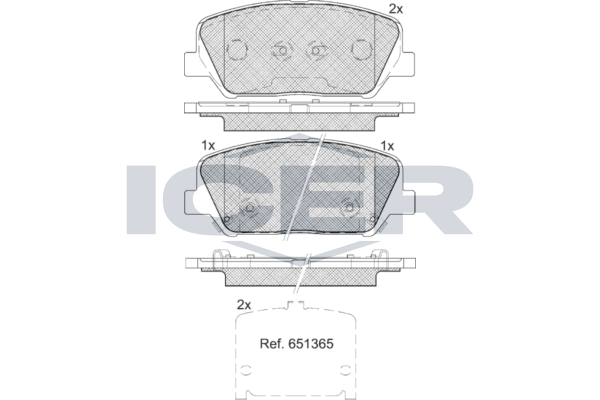 Icer 182090 Колодки гальмівні (передні) Hyundai i30 11-/Veloster 12-17/Kia Cee'd/Pro Cee'd 12-/Cerat