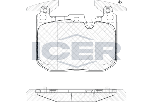 Icer 182093 Колодки гальмівні (передні) BMW 1 (F20/F21)/2 (F22/F23/F87/F44-F46)/3 (F30/F31/F34/F80)/