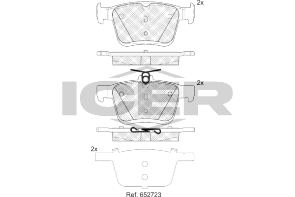 Icer 182099203 Колодки гальмівні (задні) Audi Q2 1.0 TFSI/1.6 TDI 16-/VW T-Roc 1.5 TSI 17-