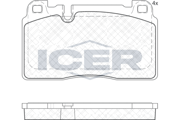 Icer 182112 Колодки гальмівні (передні) Audi A6/A7 10-18/Q5 08-17/Porsche Macan 14-