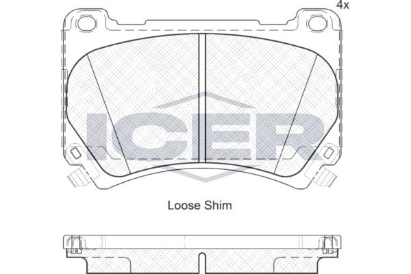 Icer 182163 Колодки гальмівні (передні) Hyundai Elantra 10-/Genesis 08-