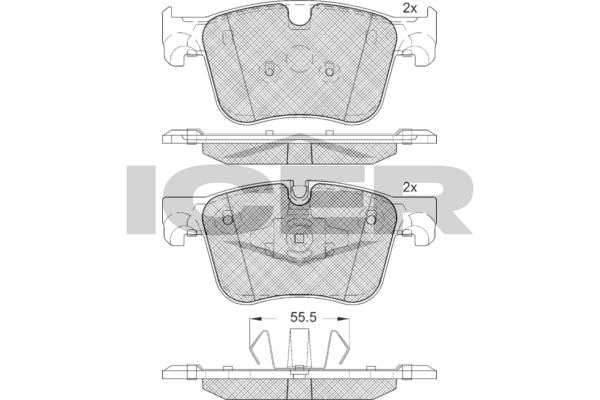 Icer 182166203 Колодки гальмівні (передні) Citroen C4 13-/C5/Berlingo/Opel Combo/Peugeot 508 18-/300