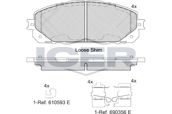 Icer 182177 Колодки гальмівні (передні) Jeep Cherokee 13-