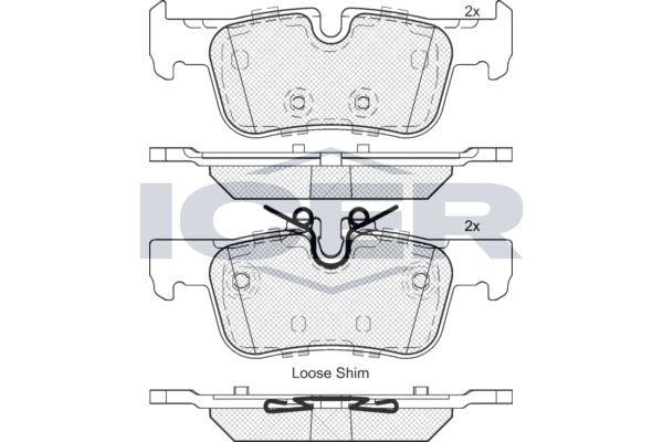 Icer 182193 Колодки гальмівні (задні) BMW 1 (F52/F40)/X2 (F39) 17-/2 (F44-F46)/i3 (I01) 13-/X1 (F48)