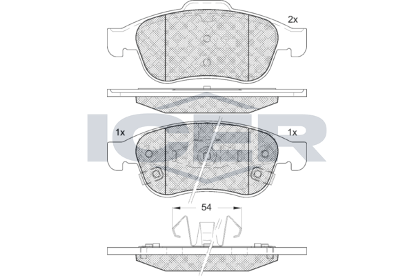 Icer 182228 Колодки гальмівні (передні) Fiat 500X/Jeep Renegade 14-