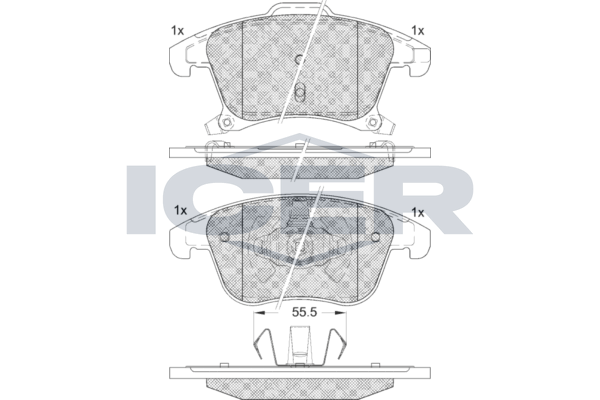 Icer 182231 Колодки гальмівні (передні) Ford Galaxy III/S-Max/Mondeo V/Fusion 13-/Ford (США) Fusion