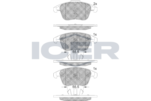 Icer 182231203 Колодки гальмівні (передні) Ford Mondeo 12-