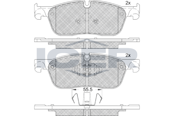 Icer 182236203 Колодки гальмівні (передні) Land Rover Range Rover Velar 17-