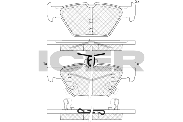 Icer 182242 Колодки гальмівні (задні) Subaru Impreza 16-/Outback 15-/Legacy 09-14/Forester 18-