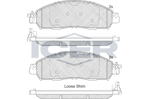 Icer 182249203 Колодки гальмівні (передні) Nissan Leaf/NV200 14-