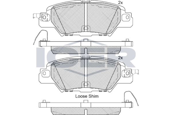 Icer 182258 Колодки гальмівні (задні) Mazda CX-5 11-/CX-8 17-/MX-5 15-/Fiat 124 Spider 16-