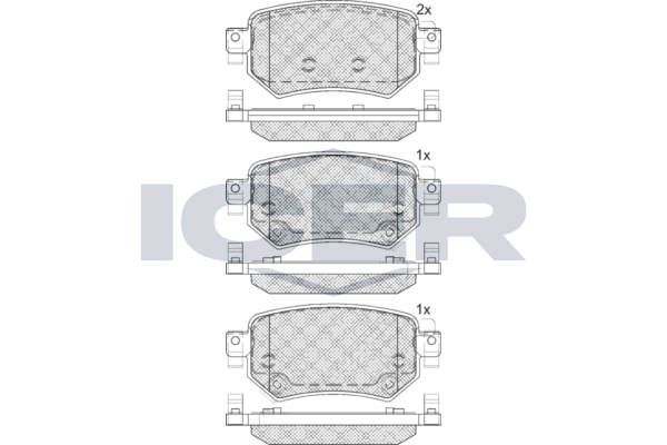 Icer 182263 Колодки гальмівні (задні) Mazda 6 12-/CX-4/Chevrolet Trax 16-