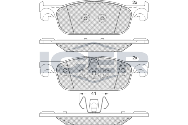 Icer 182274 Колодки гальмівні (передні) Renault Logan II/Clio IV/Sandero II 11-/Lada Xray 16-