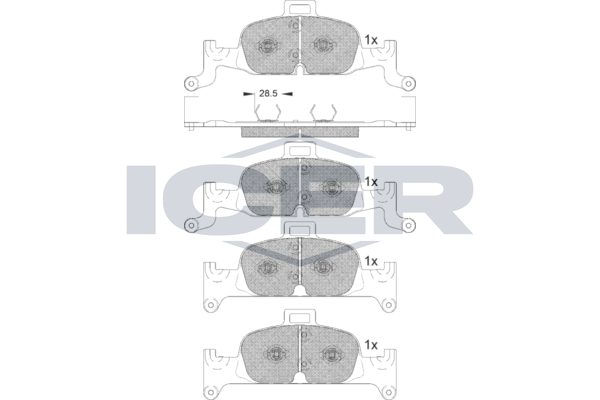 Icer 182279 Колодки гальмівні (передні) Audi A4/A5/A6/A7/Q5 15-