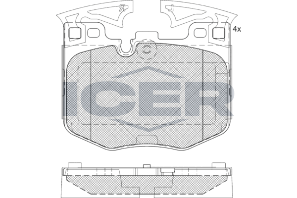 Icer 182280 Комплект гальмівних накладок, дискове гальмо