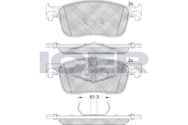 Icer 182297 Колодки гальмівні (передні) Citroen Jumpy/C4/Peugeot Expert 16-/Opel Vivaro 19-/Fiat E-S