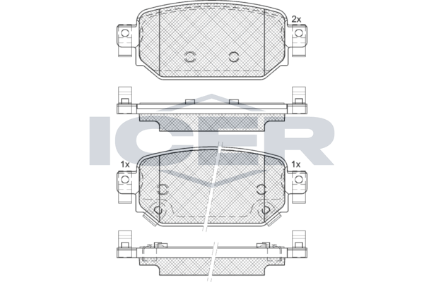 Icer 182300 Колодки гальмівні (задні) Mazda CX-3 18-/3 13-