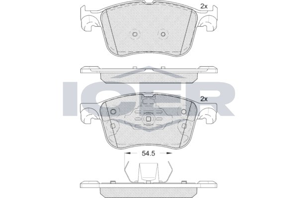 Icer 182321204 Колодки гальмівні (передні) Ford Focus 18-/Kuga 19-/Puma 20-/Linkoln Corsair 19-