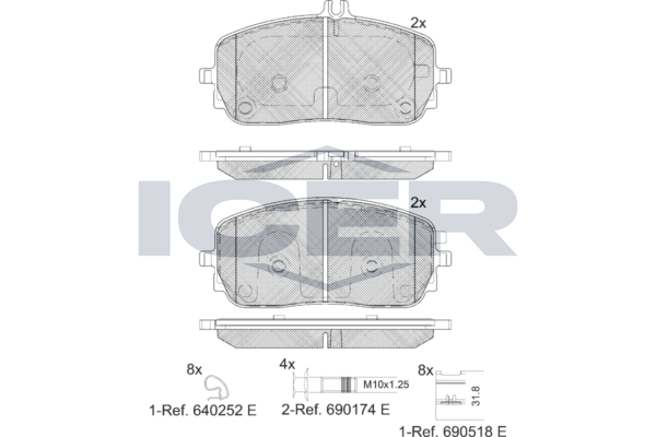 Icer 182331 Колодки гальмівні (передні) MB A-class (W177)/B-class (W247)/G-class (W463) 18-/GLA/GLE-