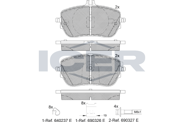 Icer 182337 Колодки гальмівні (передні) MB A-class (W177)/B-class (W247) 18-/CLA/GLA-class 19-