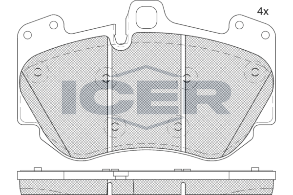 Icer 182349 Комплект гальмівних накладок, дискове гальмо