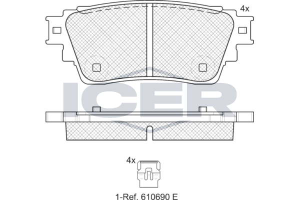 Icer 182357 Колодки гальмівні (задні) Mitsubishi Eclipse Cross 17-/Outlander 12-