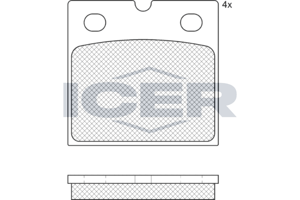 Icer 182361 Колодки гальмівні (задні) Audi R8/Tesla Model S/X 13-