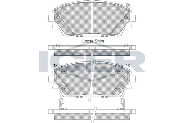 Icer 182364 Колодки гальмівні (передні) Mazda 3 18-