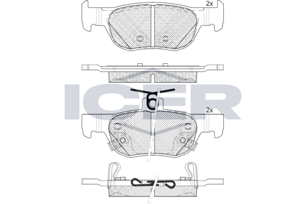 Icer 182374 Колодки гальмівні (задні) Mazda 3 IV 18-/CX-30 19-/MX-30 20-
