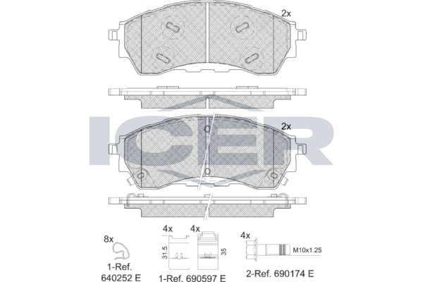Icer 182382 Колодки гальмівні (передні) Ford Ranger 11-