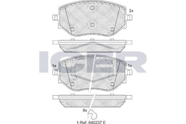 Icer 182383 Колодки гальмівні (передні) Renault Clio V/Nissan Micra V 18-