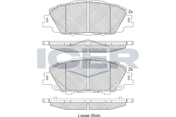 Icer 182387 Колодки гальмівні (передні) Toyota Corolla/Yaris 18-