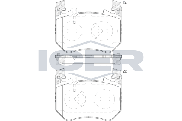 Icer 182439 Колодки гальмівні (передні) MB S-class (W223) 20- (Brembo)