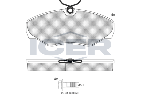 Icer LM1315701 Колодки гальмівні (передні) Renault Trafic II/Opel Vivaro A/Nissan Primastar 01-