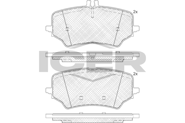 Icer LM1523 Колодки гальмівні (передні) Citroen Jumper 02-/Fiat Ducato/Peugeot Boxer 98- R15 (+датчи