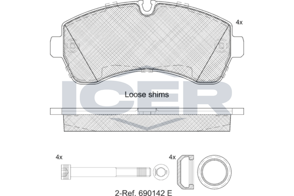 Icer LM1785 Колодки гальмівні (передні) MB Sprinter (906,907,910) 210-519CDI/VW Crafter 30-35/30-50