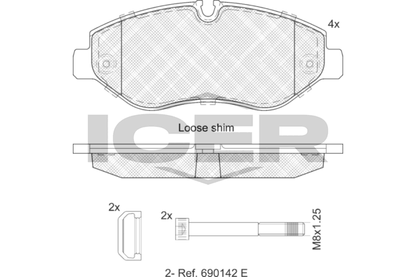 Icer LM1786 Колодки гальмівні (передні) MB Sprinter (906,907,910)/VW Crafter 06-/MB Vito (W639) 03-/