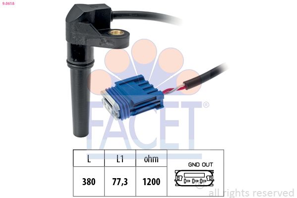 FACET 90618 Датчик кількості обертів автоматичної коробки передач