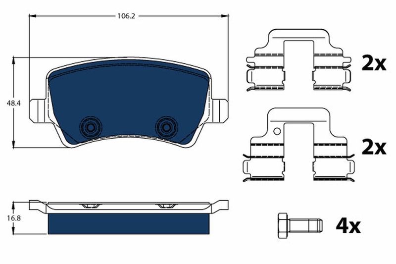 GDB1685BTE  TRW - Гальмівні колодки до дисків