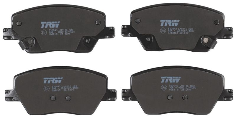 GDB2151  TRW - Гальмівні колодки до дисків