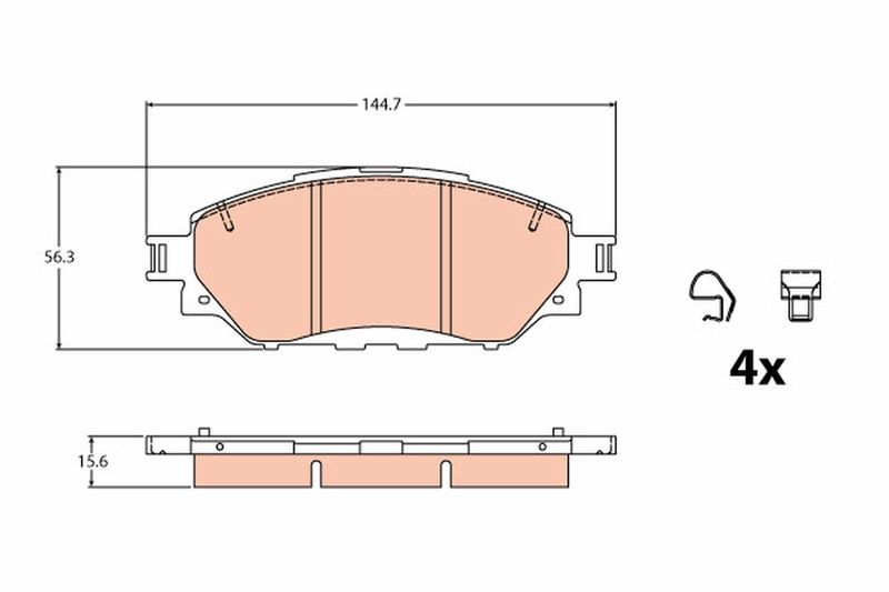 GDB2196  TRW - Гальмівні колодки до дисків