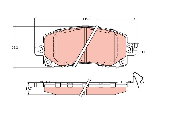 GDB2216  TRW - Гальмівні колодки до дисків