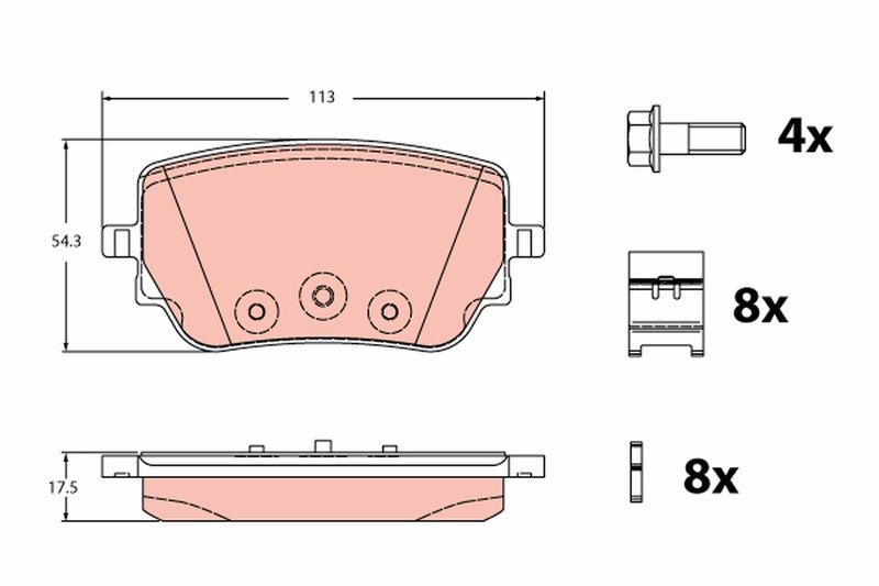 GDB2331  TRW - Гальмівні колодки до дисків
