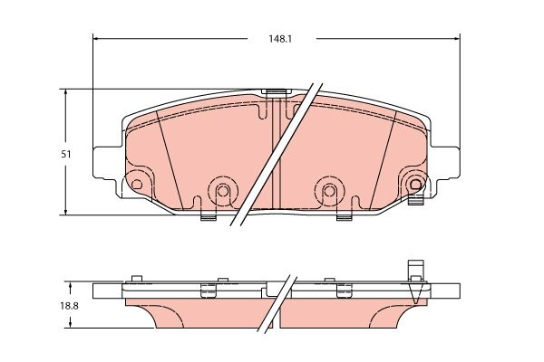 GDB2360  TRW - Гальмівні колодки до дисків